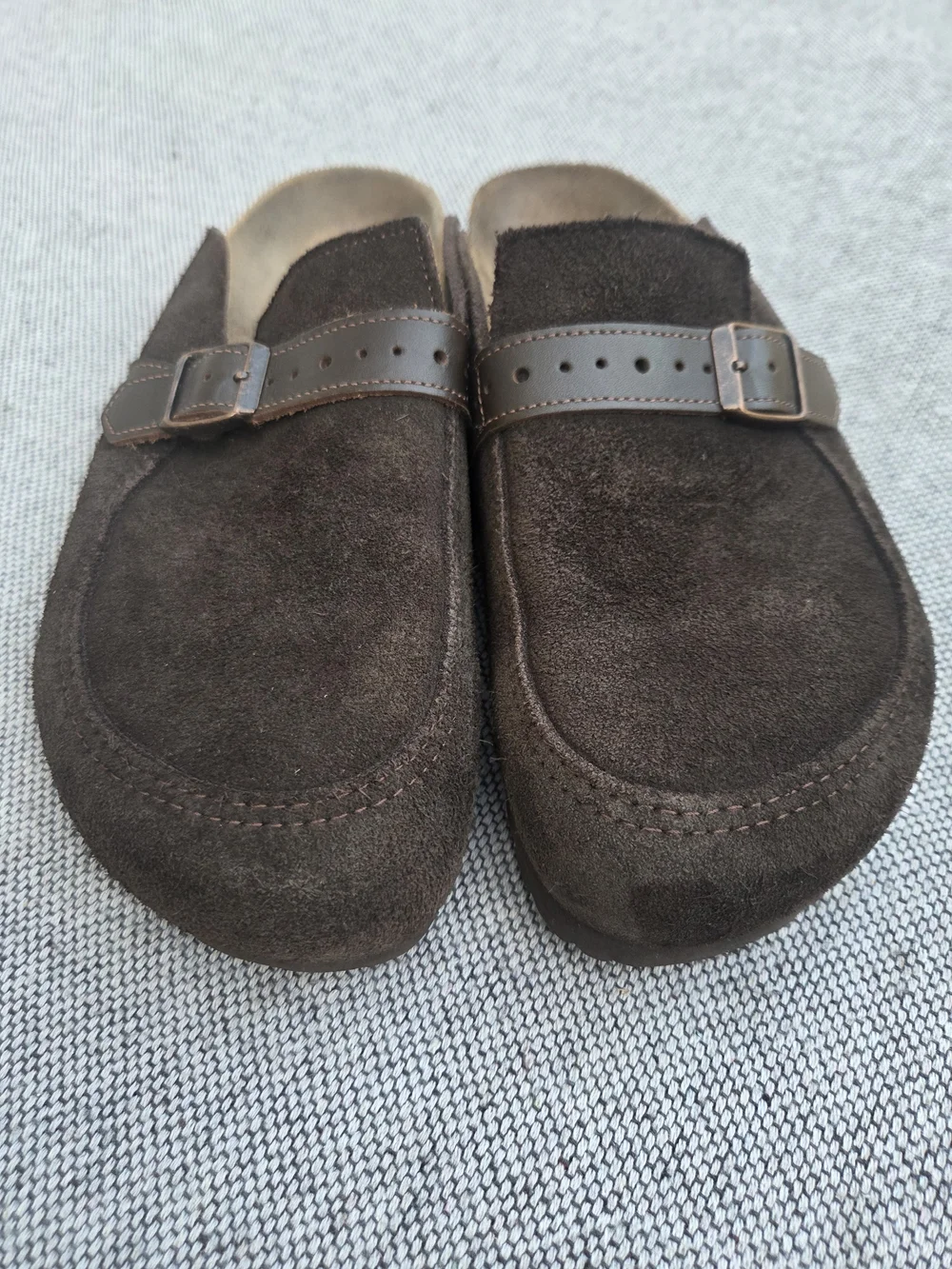 Birkenstock Boston Suede Clogs Brown EU 41 US M8 W10 UK 7.5